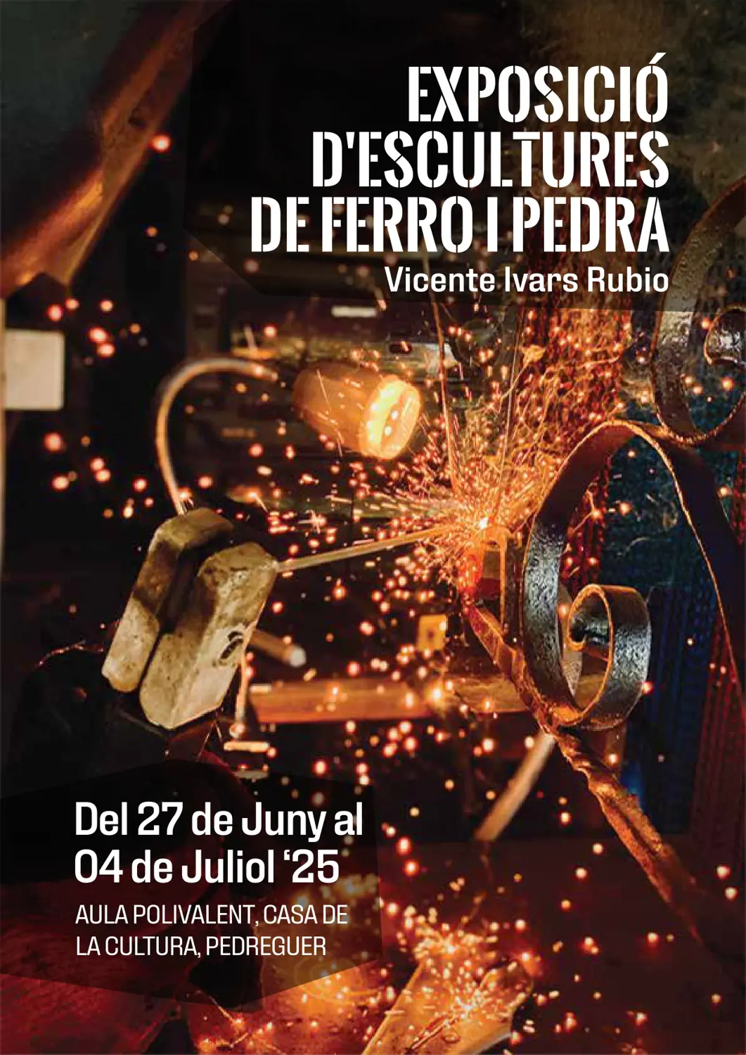 Exposició d'esculptures de ferro i pedra