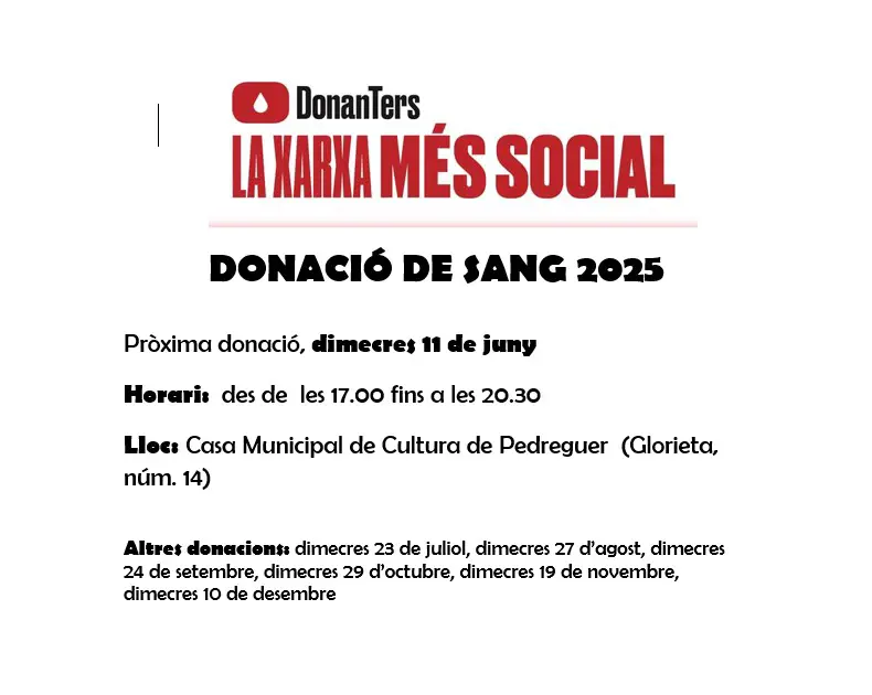 Donació de sang - juny